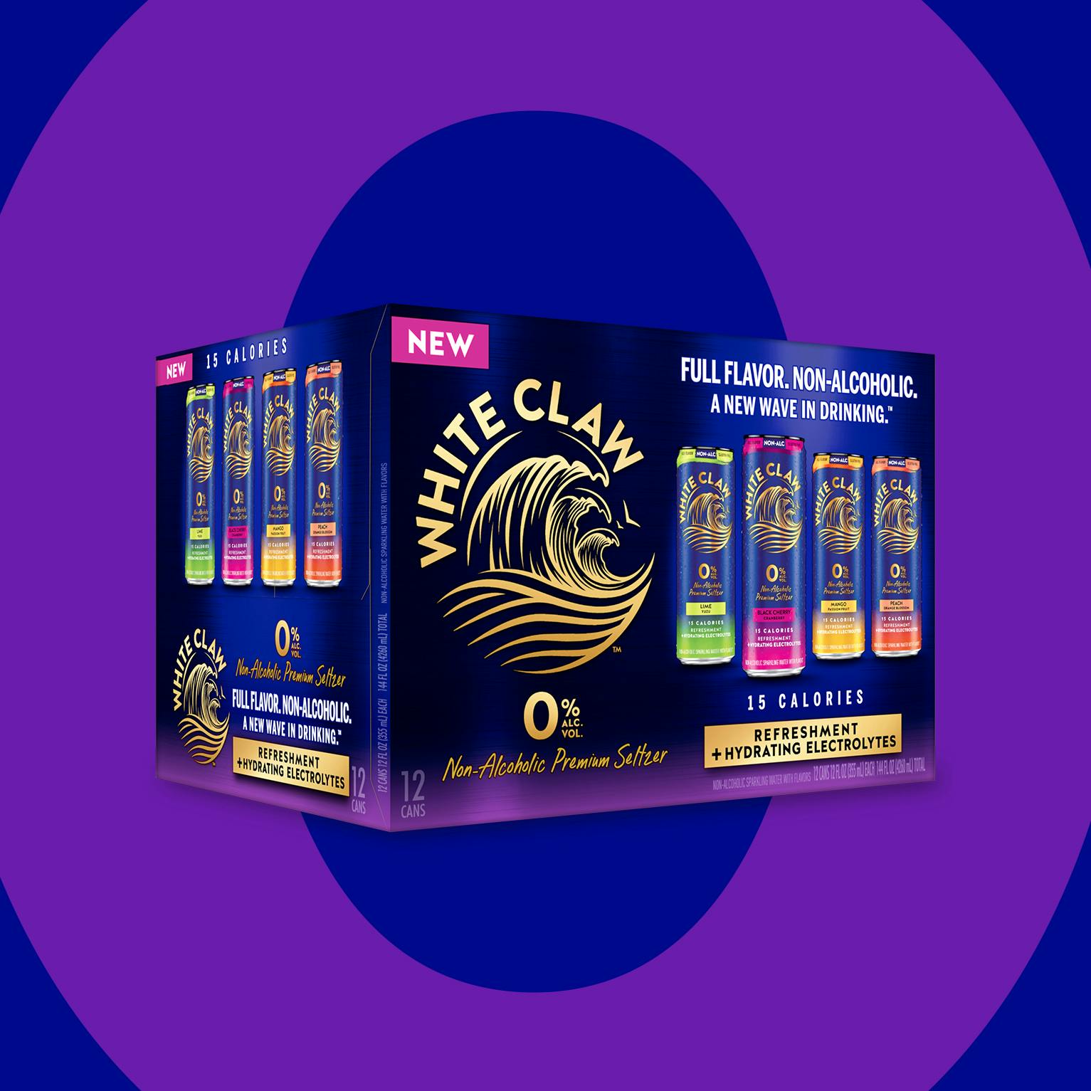 White claw 0 non alcoholic premium seltzer variety pack white claw